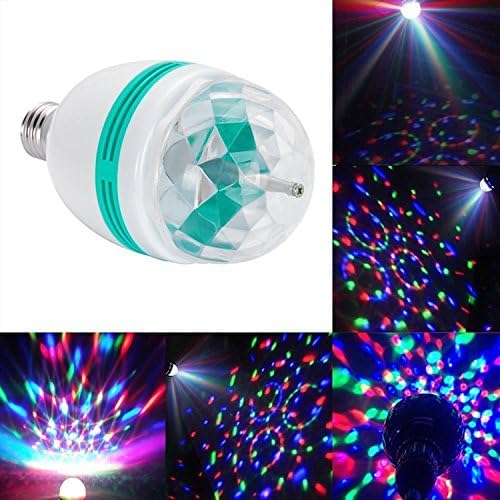 hwsky Mini Magic of Stage, RGB Stage Light Bulbs E27 3 W Crystal Ball Colorful Auto strobe LED Effect of the orientation Lamp for the home decor bar party KTV Club Of The Decoration Of The Christmas Of The Mood Lighting Environment
