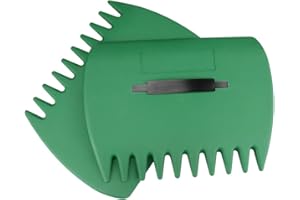 KINGLAKE Garden Leaf Grabbers, Leaf Collector Garden Leaf Scoops with handles, Large Plastic Hand Held Rakes for Picking up Leaves Garden Rubbish Yard Waste Tidy, Lightweight, Green