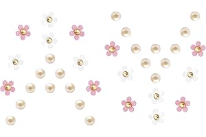 YNR Charms Crocs Fleurs Bijoux de Chaussures Pins Crocs Fleurs Chaussure Bijoux avec Boutons Fleur Fleur Chaussure Charme Avec Boutons pour Femmes Sabots Sandales Pantoufles 36 Pièces