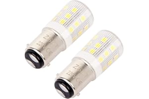 ZSZT Ba15d led 220v Bombilla Maquina Coser, Talla pequeña 5 vatios Blanco frío 6000K, equivalente de bulbo del halógeno 35W (2 unidades)