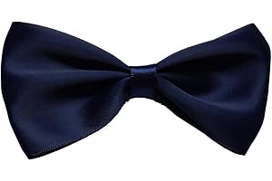 BONNIN Kids Boys Pre-Tied Satin Bow Tie Plain Bow Tie for Wedding Party Adjustable Formal bow tie-Elastic band