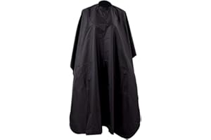 ‎MORECHIOCE MoreChioce Friseurumhang,Haarschneideumhang Friseursalon Cape Professionelle Modellieren Friseurscheren Umhang,Schwarz