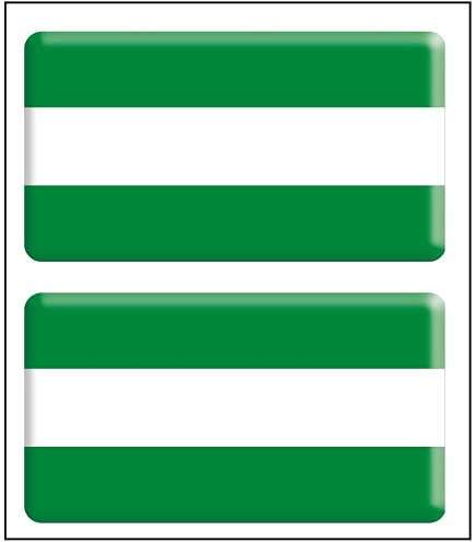 Artimagen Adesivi Bandiera Andalusia, 4 Pezzi, 30x18 Mm, In Vinile, Perfetti Per Scrapbooking E Personalizzazione - 2