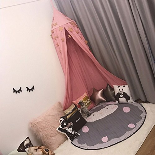 Baby Betthimmel Baldachin Baumwolle Rund Moskitonetz Insektenschutz Kinder Prinzessin Spielzelte Dekoration fürs Kinderzimmer