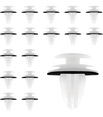 ABSOPRO 20 Clips Rivets Attache Voiture 9mm X 12mm X 18mm Plastique Bleu