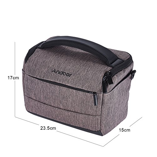 Andoer DSLR appareil photo sac    bandouli  re mode Portable Polyester   tui pour 1 cam  ra 2 lentilles et petits accessoires pour Canon Nikon Sony FujiFilm Olympus Panasonic