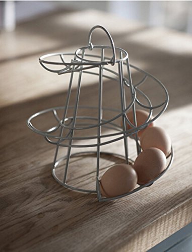 Yontree® Schönes Eierregal Spirales Eisenregal Geeignet für ca. 12-15 Eier Kreative Küchenregale - 5