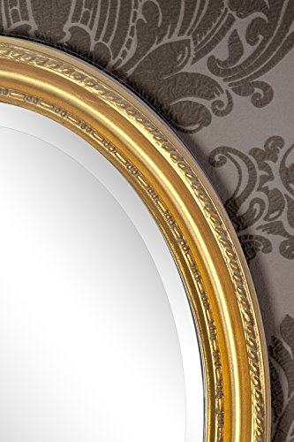 Spiegel Wandspiegel oval antik gold DARIA 47 x 37 cm - 3