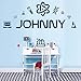 Produktbild WWYJN Vinyl Wall Sticker Kids Room Personalised Name Removeable Decal Nursery Bedroom Decoration Poster Black 42x114CM