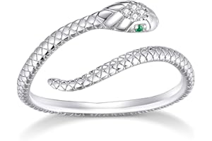 GDDX Serpiente Zorro Animal Pulgar Anillos Plata de ley Anillo de dedo ajustable Regalo de joyería de cumpleaños para mujeres Hombres