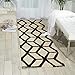 Produktbild Nourison Teppich Mondrian 99446220295 – Elfenbein/Schwarz handgewebt Teppich, elfenbein/schwarz, 2 ft 3 Zoll x 7 ft 6