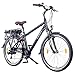 Produktbild NCM Hamburg 26 Zoll Elektrofahrrad Herren/Damen Unisex Pedelec,E-Bike,City Rad, 36V 250W 14Ah Lithium-Ionen-Akku mit PANASONIC Zellen, matt schwarz