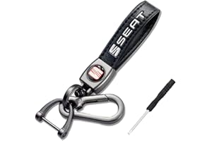 BIGROUP Porte-clés en cuir véritable pour voiture anti-rouille en alliage de zinc clé pendentif accessoires pour hommes femmes cadeaux, K-s-eat, taille unique