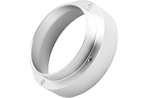 QOXEZY Lejek dozujący do espresso, lejek portafiltrowy, magnetyczny pierścień dozujący do kawy, kompatybilny ze wszystkimi portafiltrami do espresso 49 mm (srebrny)