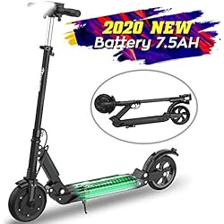 MARKBOARD Trottinette électrique , patinette pliable pour enfant et adulte robuste avec Led (Noir)