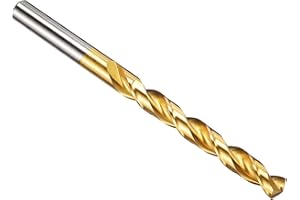 PATIKIL 9,3mm Punta da Trapano, M42 Acciaio ad Alta Velocità al 8% di Cobalto con Gambo Dritto 135° Rivestito in Nitruro di Titanio (TiN) per Acciaio Inossidabile in Metallo Duro - 1 Pezzo