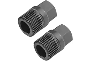 JNNJ 2 Pièces Générateur Poulie Démontage, 33 Spline Démontage Roue Libre D'alternateur, Outil Poulie Universels Lumière Machine Embrayage Roue Libre Poulie Outil de Démontage pour Automobile