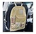 Pechon Beige High quality Waterproof fabric Car Auto Vehicle Seat Side Back Storage Pocket Backseat Hanging Storage Bags Organizer litter Bag Pouch,Multi-function car back bag
