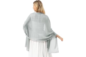 Bridesmay Châle de mariée en mousseline de soie