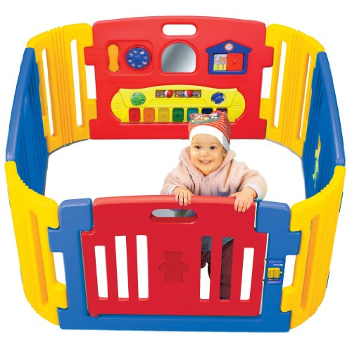 Little Playzone Playpen w/ Electronic Lights and Sounds Play Yard, 8 piece