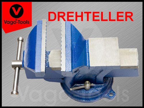 Schraubstock Parallel 200 mm 8″ drehbar 360° für Werkbank Amboss Drehteller BLAU - 4
