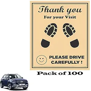 AutokraftZ Car Disposable Paper Foot Mat,Brown-Pack of 100 for Venue_P691