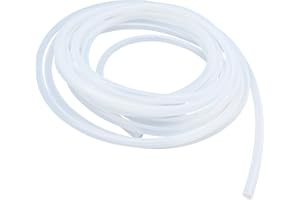 LAVMHAB Silicone Hose 5 mm ID x 7 mm OD 5 m Length, Food Grade Hoses, Flexible Hose, Clear Water Air Pipes for Pump, Transfer