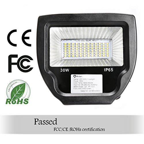 Anten® LED Fluter 30W Außenstrahler Flutlicht Scheinwerfer Baustrahler wasserdicht Kaltweiß - 4
