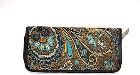 Chinese Silk Brocade Satin Pouch Handbag Pipa pattern Coin Purses Long Wallet