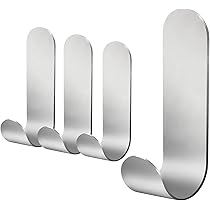 30 Stück Klebehaken Edelstahl - Selbstklebende Mini Haken Ohne Bohren Für Bad & Küche