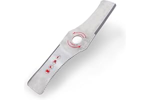 COLDFIGHTING Universale Lama in metallo a 2 denti per decespugliatore, utensili al carbonio SK85 acciaio inossidabile per vegetazione alta e densa, erba secca e ruvida e canne. spessore di 2.2 mm, 305 mm x 70 mm.