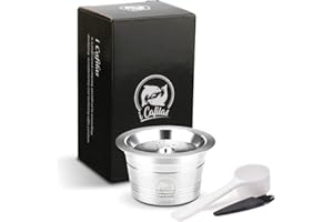 I CAFILAS Kapsułki do wielokrotnego napełniania Kfee ze stali nierdzewnej, wielokrotnego użytku do Caffitaly Tchi-bo Cafissimo Classic ALDI Expressi