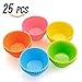 Silikon muffinform, Migimi Cupcake Muffinform in 5 Farben, Antihaft, Hitzebeständig Muffinförmchen, Backförmchen, Muffin Form Ideal für Muffins, Brownies, Cupcakes, Eis, Pudding etc