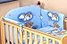 5 PCS BABY BEDDING SET TO FIT COT & COT BED PILLOW DUVET BUMPER (to fit cot size 120x60cm, Ladders- Blue)