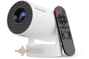 ALWTNIET Mini Proyector, Proyector portátil Android 11, Wi-Fi 6 y Bluetooth 5.4, Altavoz de 5W, corrección Trapezoidal Vertical automática, rotación de 180°