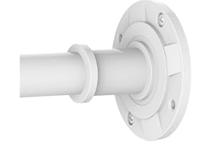 PADPURE Stainless Steel Extendable Shower Curtain Rod Tension Pole, White Adjustable Telescopic Rods Extendable for Kitchen Cupboard Bathroom Window(75cm-228.5cm)