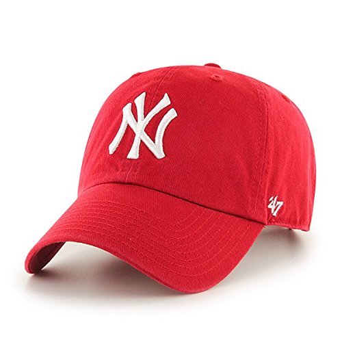 Unbekannt '47 Adultos Tapa MLB New York Yankees Clean Up, Unisex, Kappe MLB New York Yankees Clean Up, Rojo, Talla única