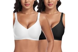 Jiuday Soutien Gorge sans Armature Grande Taille Soutiens-Gorge Femme Push Up Rembourré Soutien Gorge sans Complexe Brassiere Classiques Comfit Generous