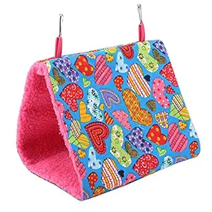 YOUTHINK Bird Hammock Winter Warm Bird Nest House,Parrot Hanging Tent Plush Fluffy Finch Cage Birds Hut Hideaway for Parakeet Cockatiels Lovebird African Grey