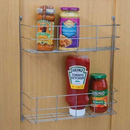 HARDWARE FOR YOU LTD 2 TIER DOOR MOUNTED STORAGE PACKET BOTTEL RACK INC SCREWS