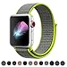 Produktbild HILIMNY Für Apple Watch Armband 40MM, Weiches, Atmungsaktives Nylongewebe mit einfach anpassbarem Klettverschluss, Ersatz für iwatch Armband Series 4 (Flash, 40MM)
