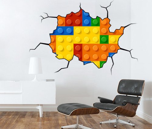 Wandtattoo Wandaufkleber Riss Wand (100 x 66 cm) - 2