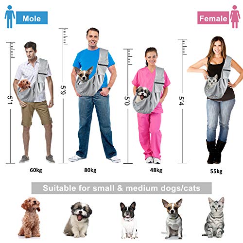 Petit-sac-de-transport-pour-chien-et-chat-Sac-mains-libres-pour-animal-domestique-Doux-et-rversible-Sac-fourre-tout-Sac-de-voyage-en-plein-air-Ceinture-scurit-avec-1-distributeur-de-sac--dchets