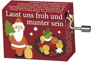 Fridolin Spieluhr Lasst Uns froh und munter Sein Mini Drehorgel Kurbelwerk Weihnachten