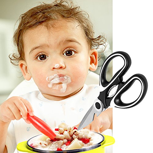 Küchenschere: Scissors Kitchen with Glove Multi-Purpose Utility Scissors for Cutting Poultry, Fish, Meat, Vegetables, Herbs, Meat and BBQ - 4