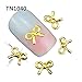 Produktbild Sindy 10 PCS/LOT Gold Metall Schleife DIY 3D Nail Art Dekoration Glitzer Legierung Krawatte Ohrstecker Supplies für Nägel