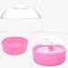 Lusee® Baby Safety Face Body Cosmetic Powder Puff Sponge Box Case Container Talcum Powder Box Powder Puff Baby Supplies Dusting Powder Box (Pink)