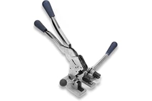 KUIDAMOS 3 in 1 Package Strapping Machine,Strapping Packing Machine for 1/2"-5/8" Strap,Manual Steel Strap Tensioner Crimper Belts Pallet Packaging Sealer Machine for Industrial Packaging