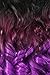 22" Claw on Ombre Two Tone Synthetic Curly Wavy Ponytail Hair Extensions Natural Black to Violet Purple