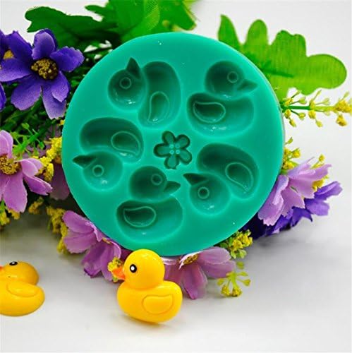 GAOMOJU&amp; Mini Rubber Duck Silicone Mold For Chocolate Candy Making Cake Decorations Color Random